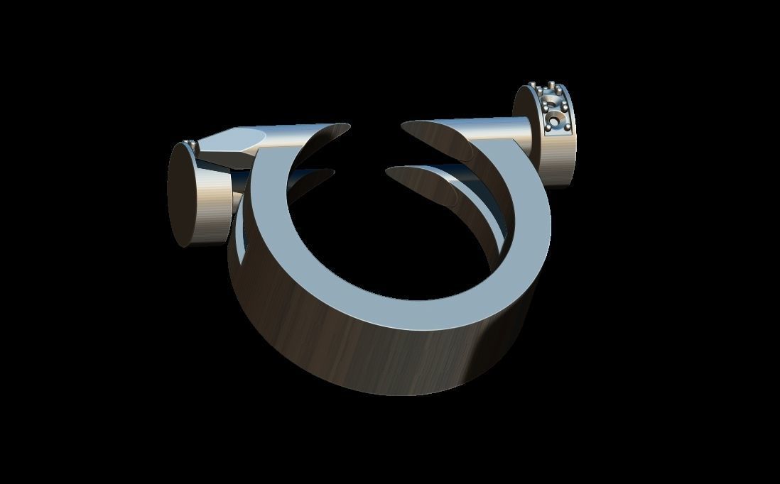 Nail ring 3D print model_3