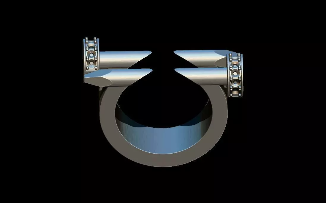 Nail ring 3D print model_0