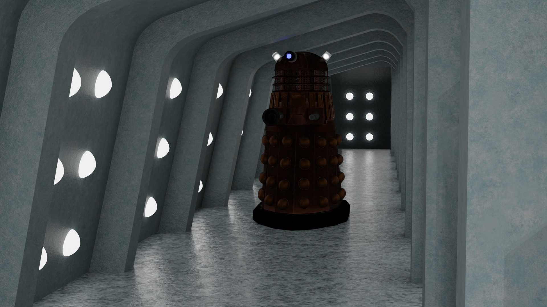 High Res Modern Dalek ready for Animation 3D model_17