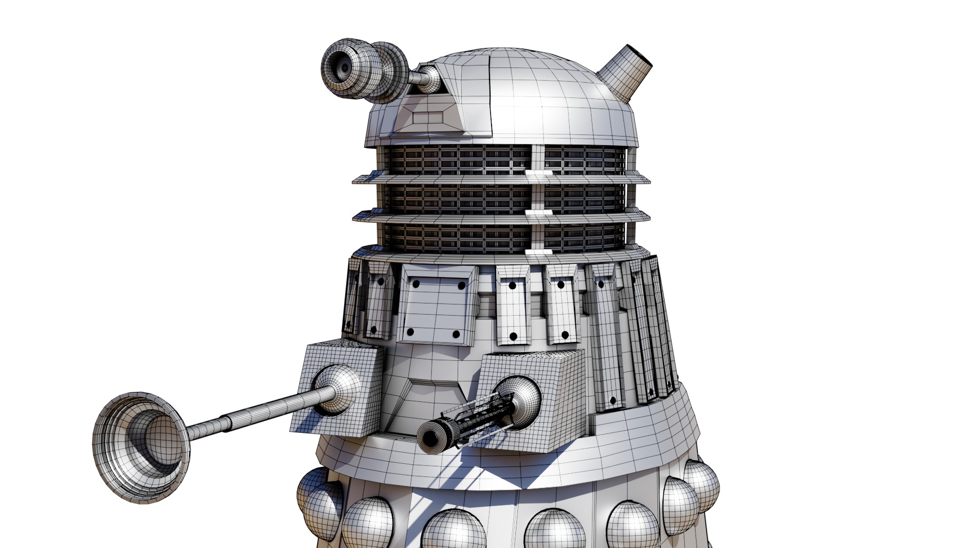 High Res Modern Dalek ready for Animation 3D model_7