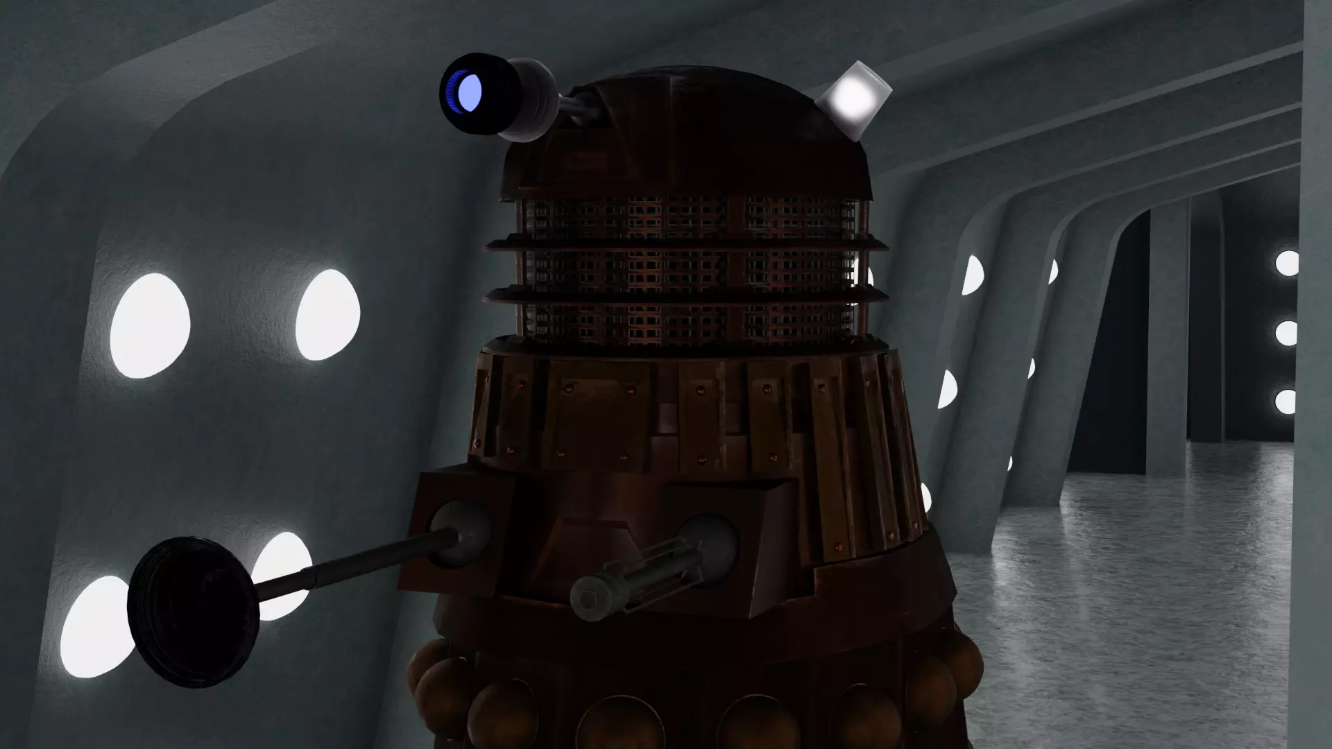 High Res Modern Dalek ready for Animation 3D model_0
