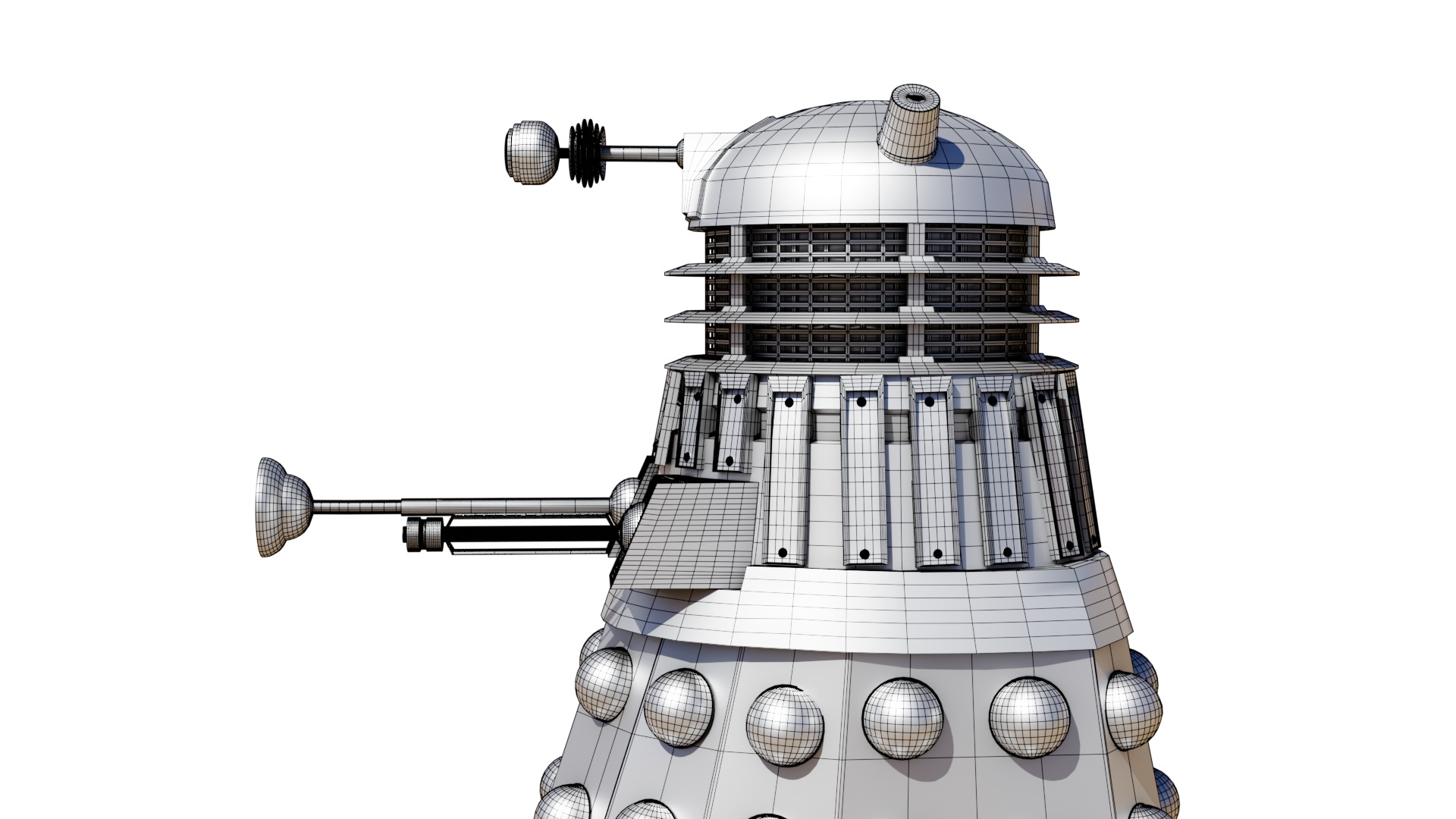 High Res Modern Dalek ready for Animation 3D model_26