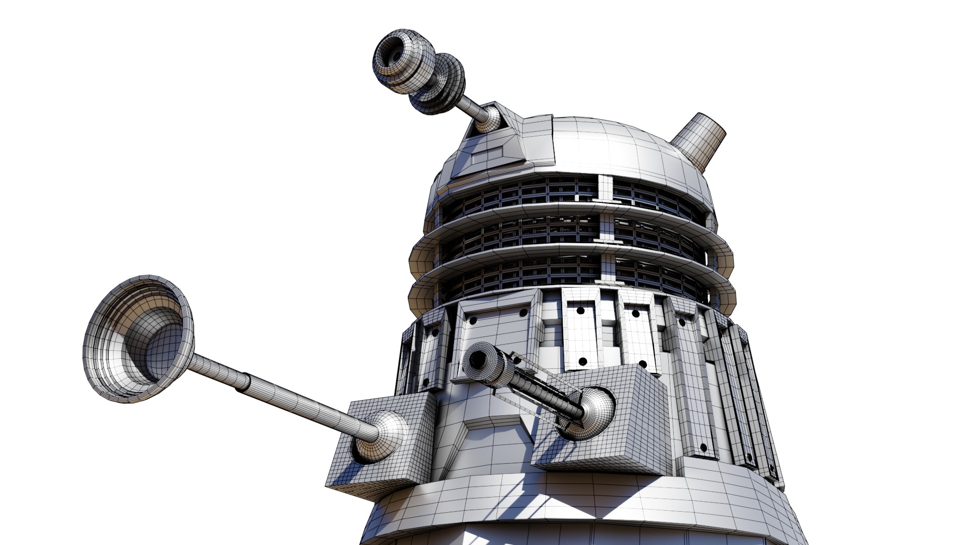 High Res Modern Dalek ready for Animation 3D model_15