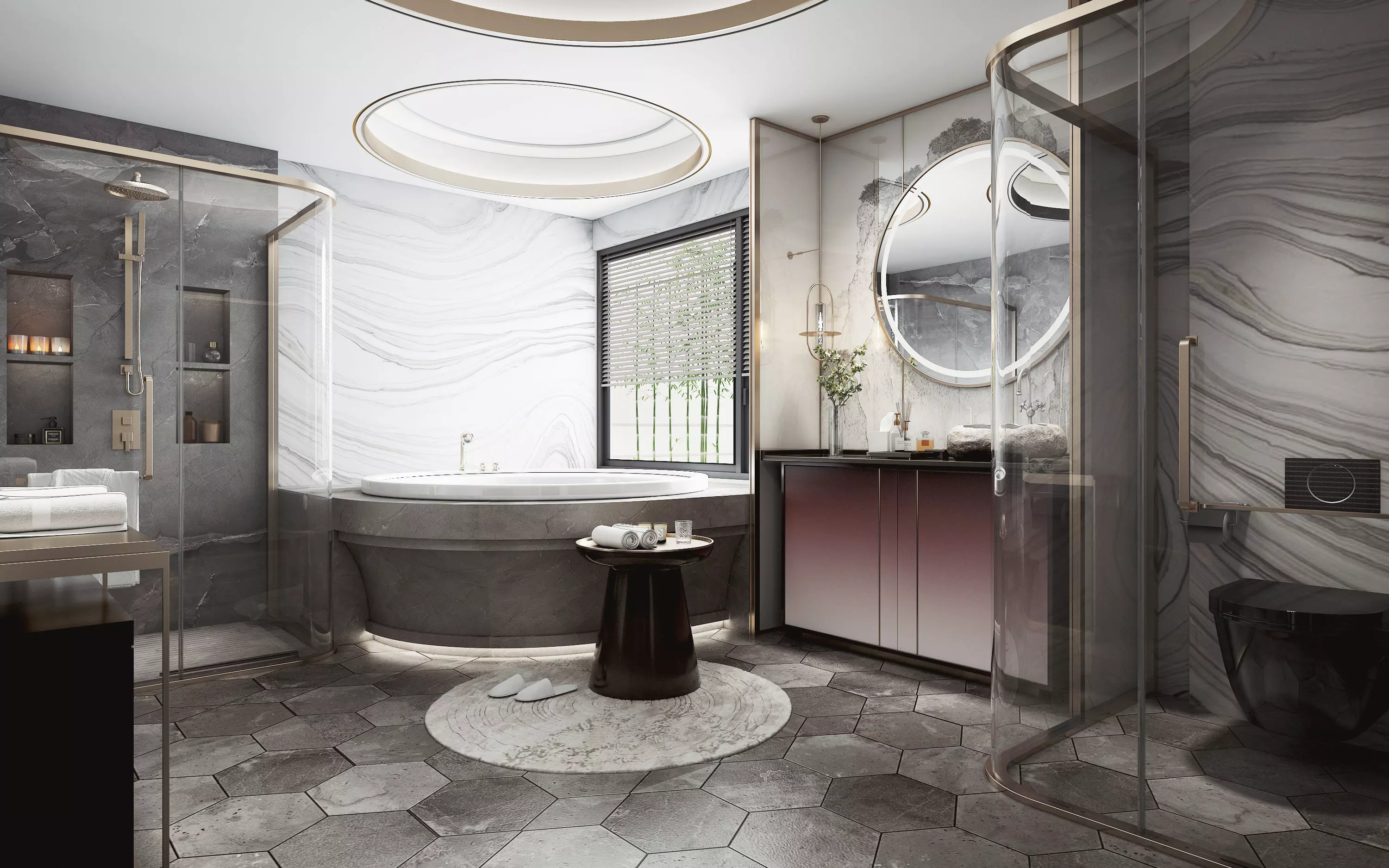 Chinese New bathroom style 3D model_0