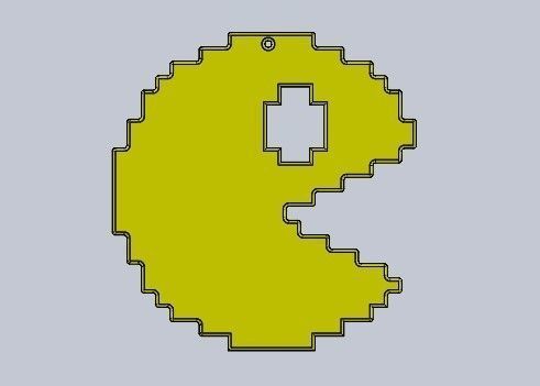 christmas ornaments pacman 3D print model_4