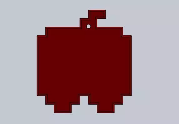 christmas ornaments pacman 3D print model_0