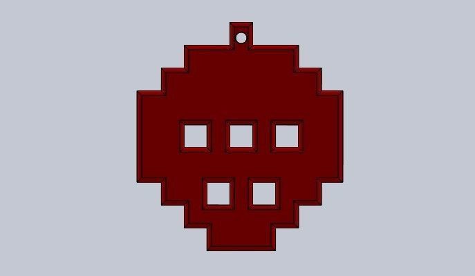 christmas ornaments pacman 3D print model_10