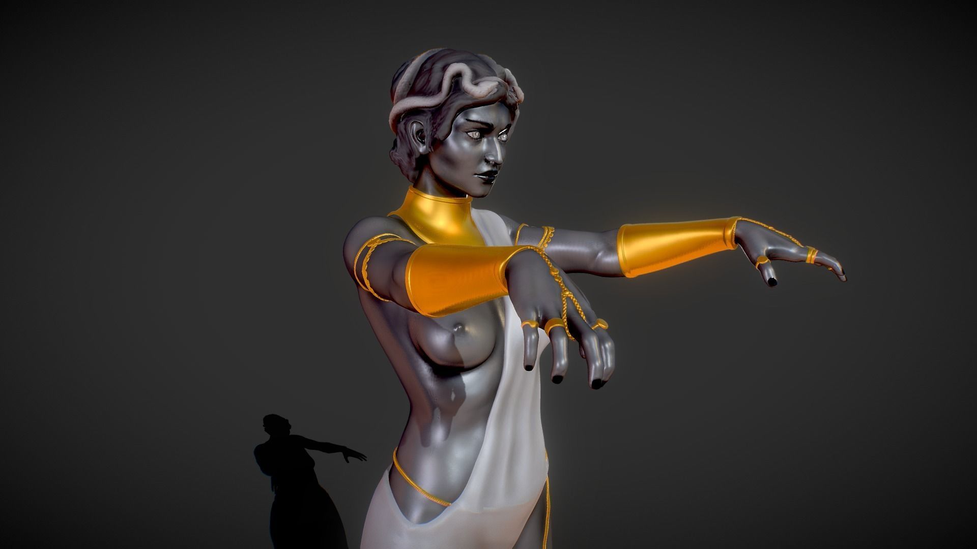 Circe statue or Kirke goddess statue 3D print model_1