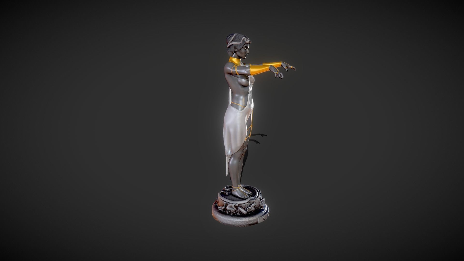 Circe statue or Kirke goddess statue 3D print model_7