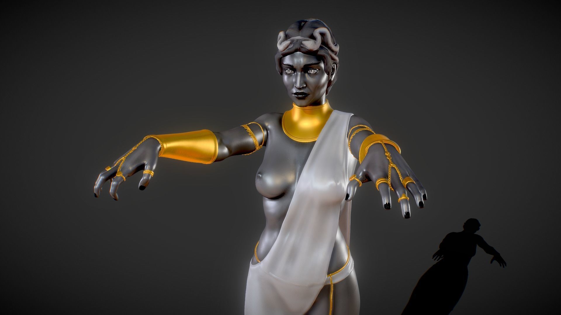 Circe statue or Kirke goddess statue 3D print model_10