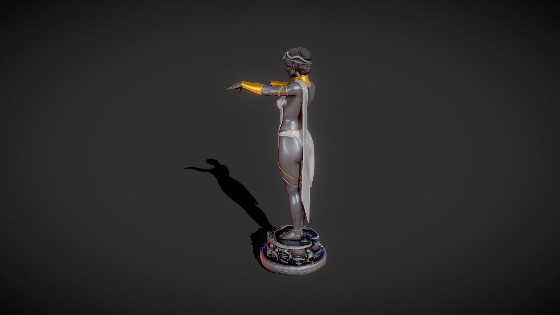 Circe statue or Kirke goddess statue 3D print model_9