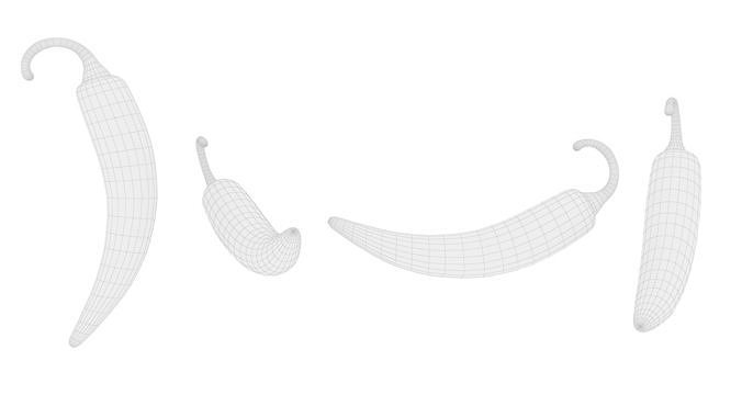 Chili Pepper v002 Low-poly 3D model 7