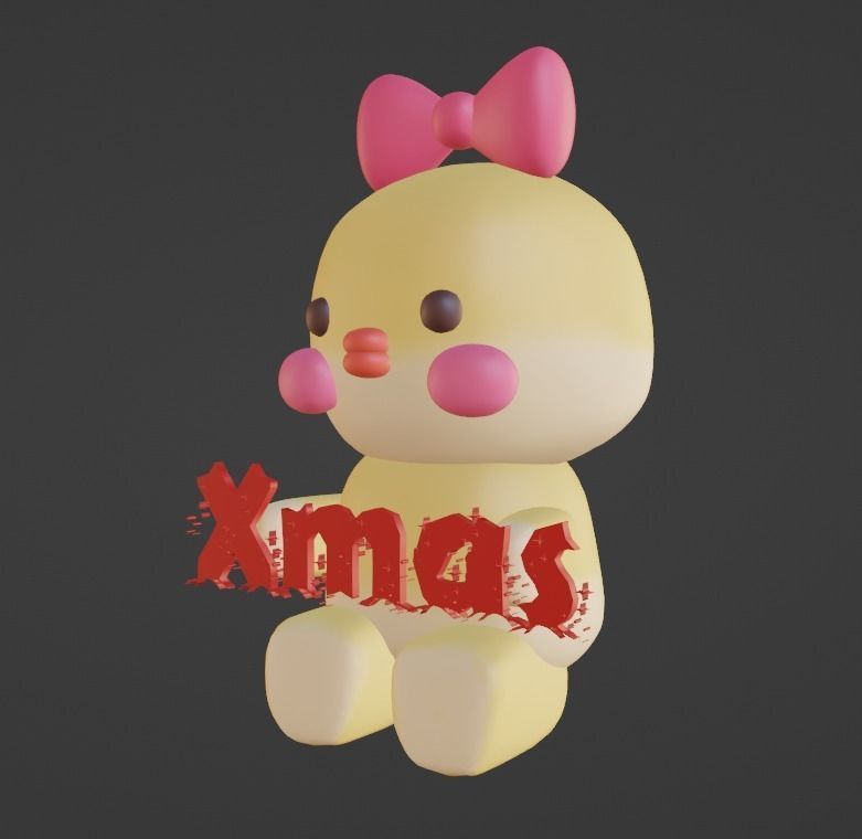 DUCK X-mas 3D model_1