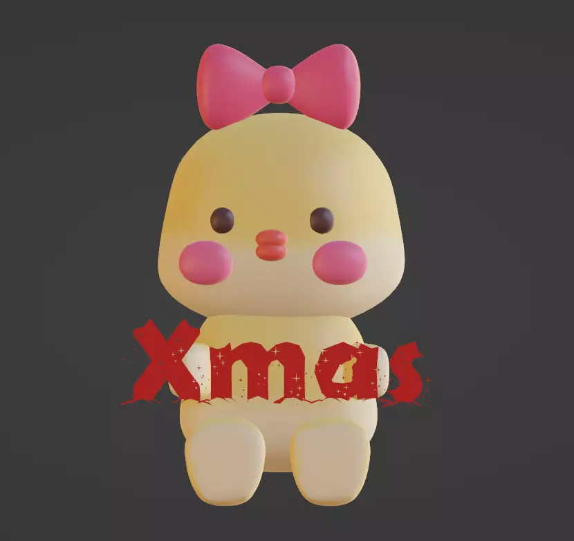 DUCK X-mas 3D model_0