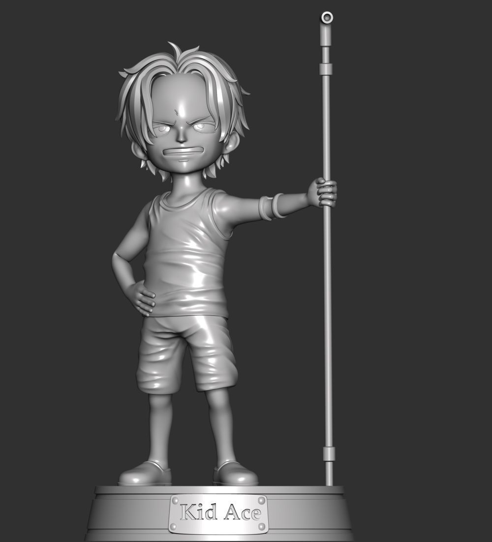 One Piece - Kid Ace 3D print model_3