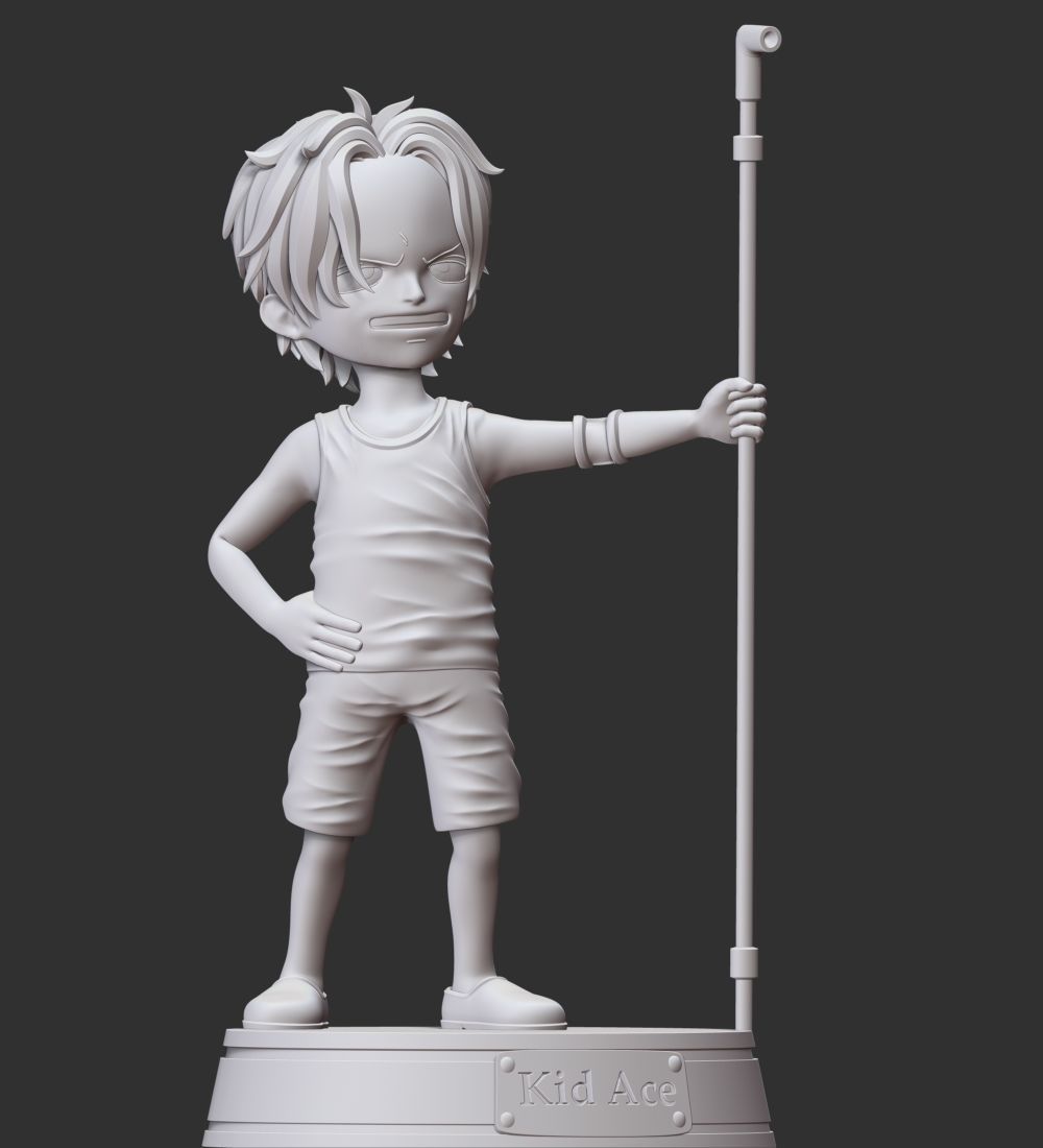 One Piece - Kid Ace 3D print model_10