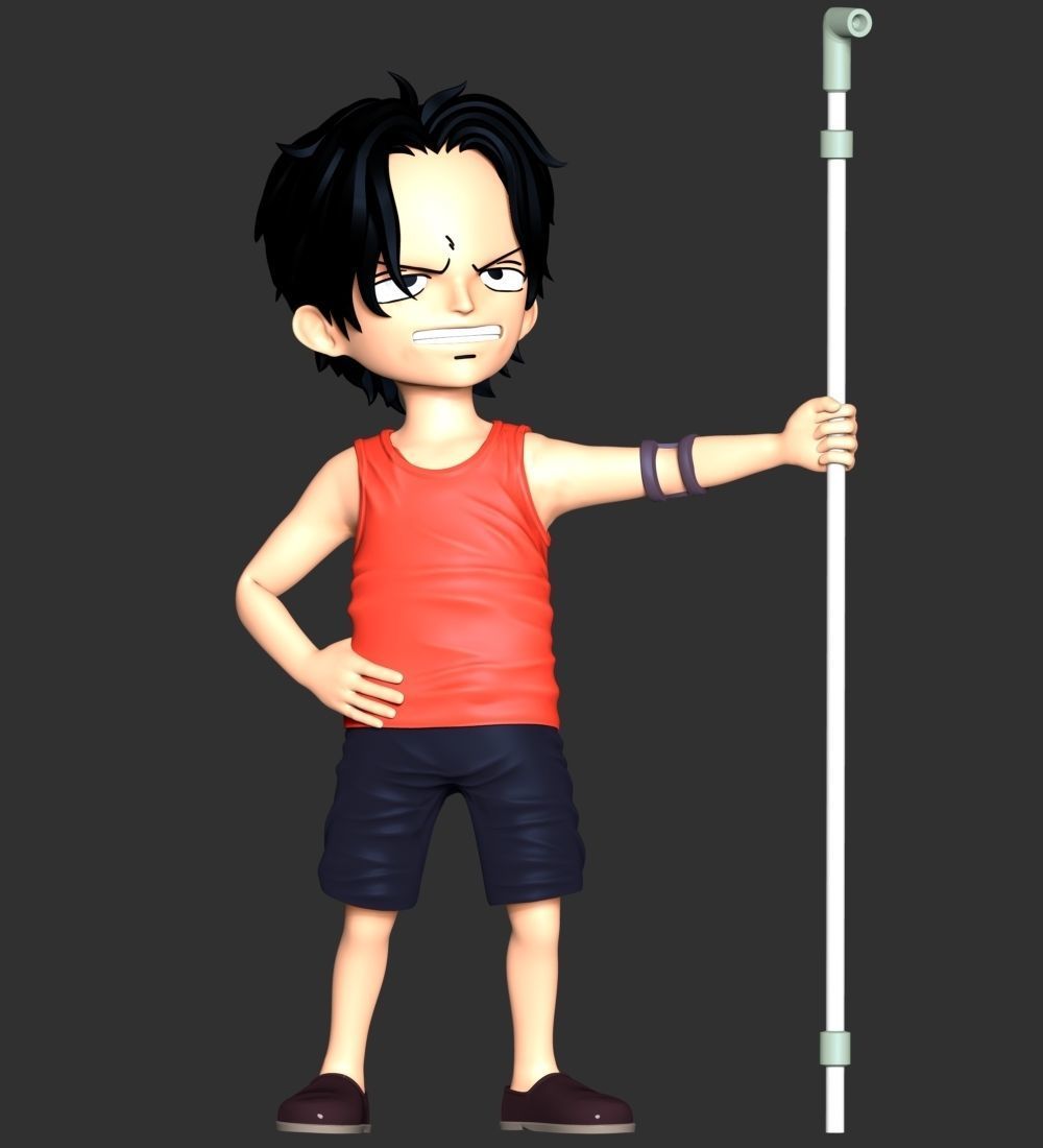 One Piece - Kid Ace 3D print model_2