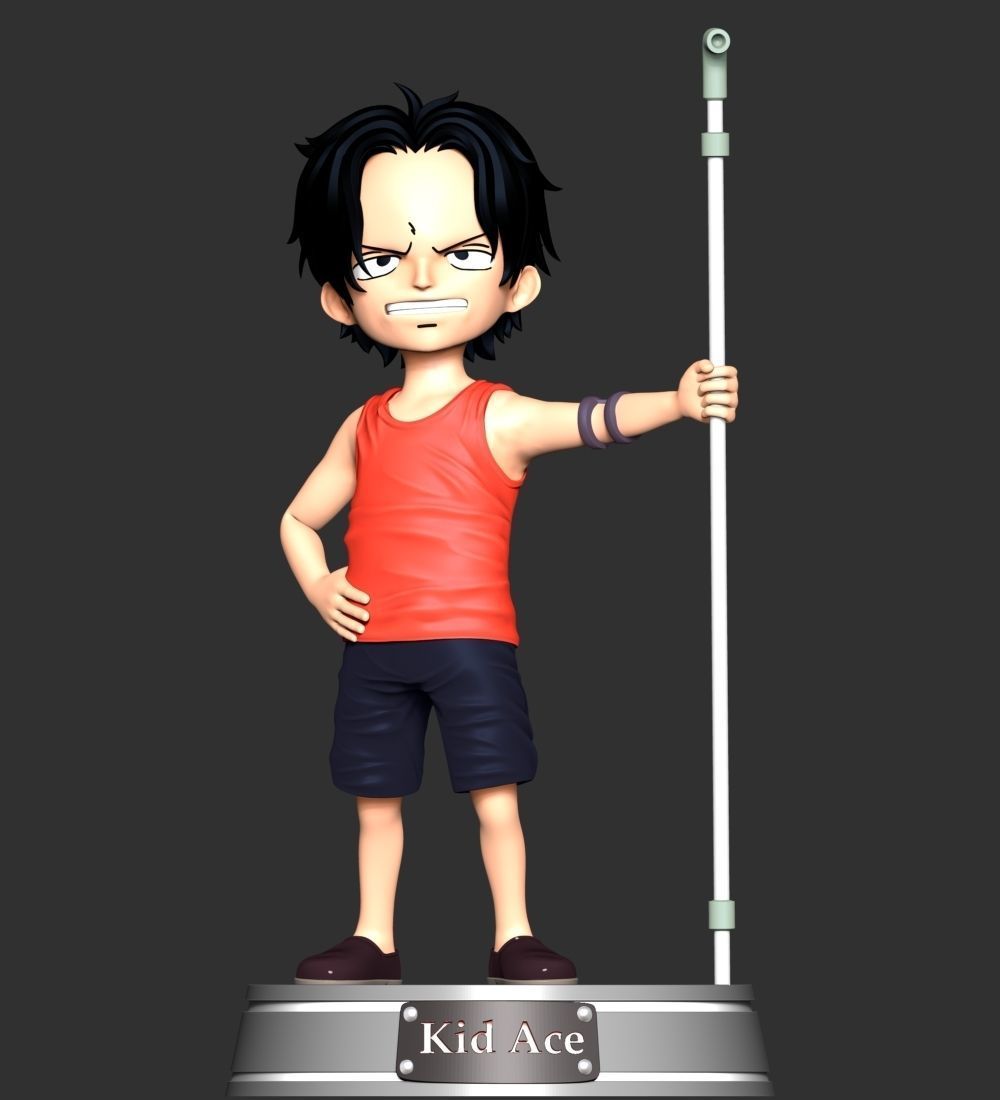One Piece - Kid Ace 3D print model_1
