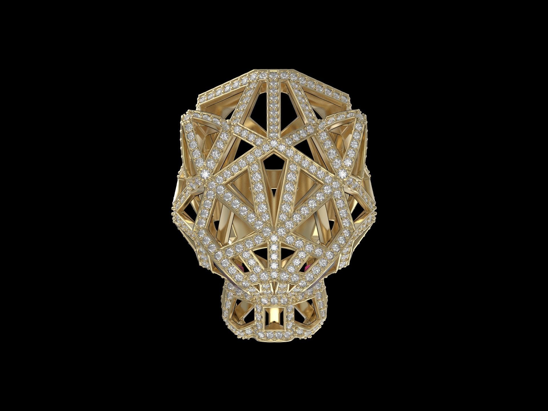 Panther Ring 3D print model_16