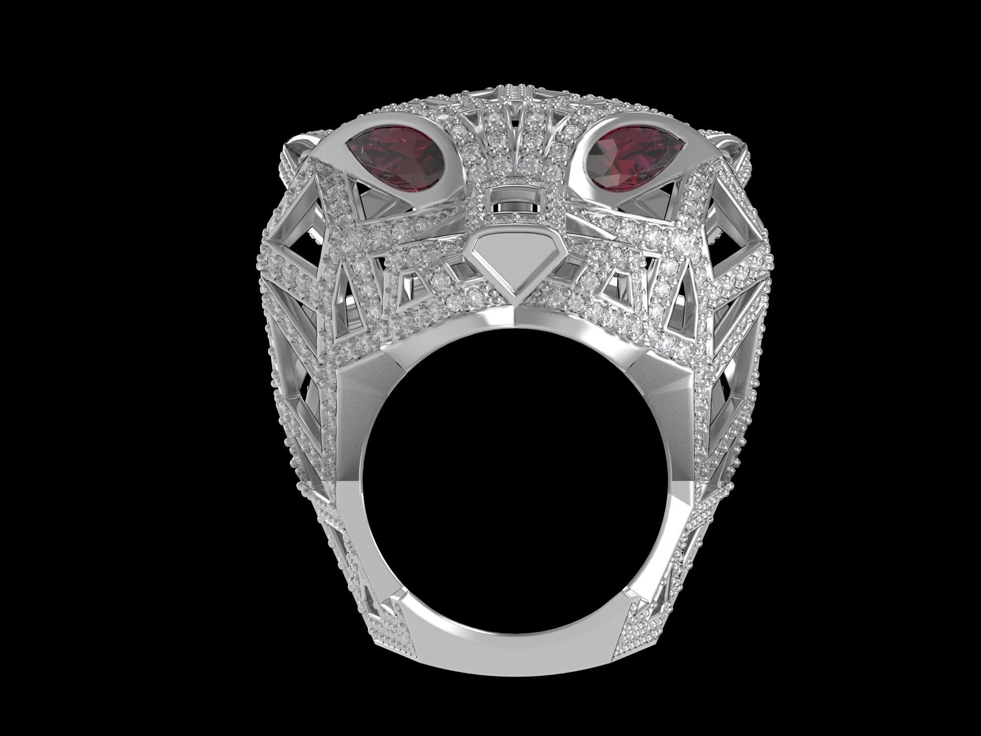 Panther Ring 3D print model_18