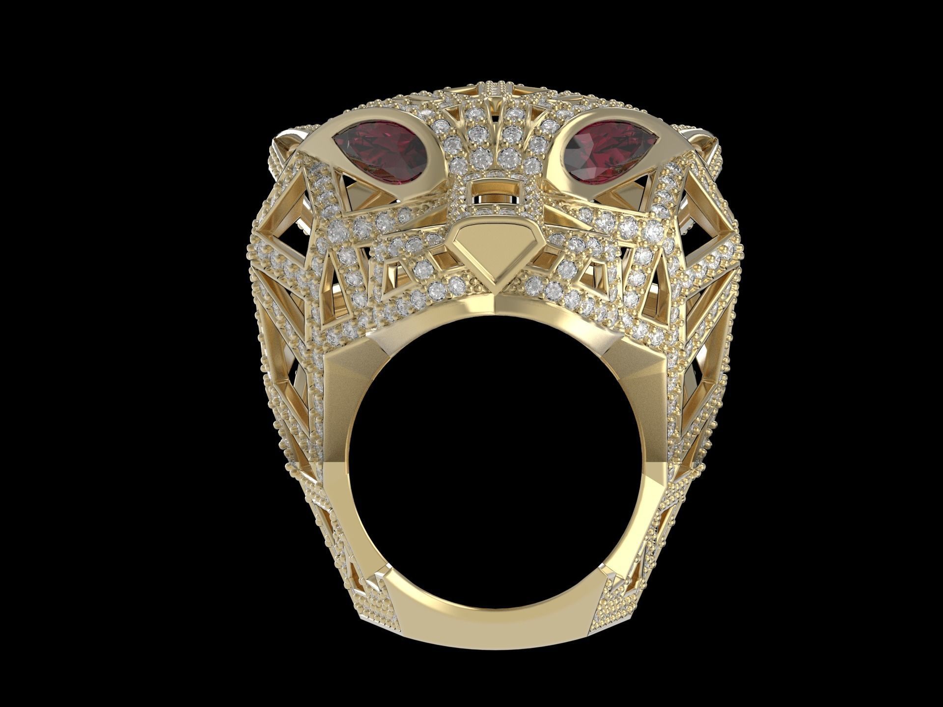 Panther Ring 3D print model_20