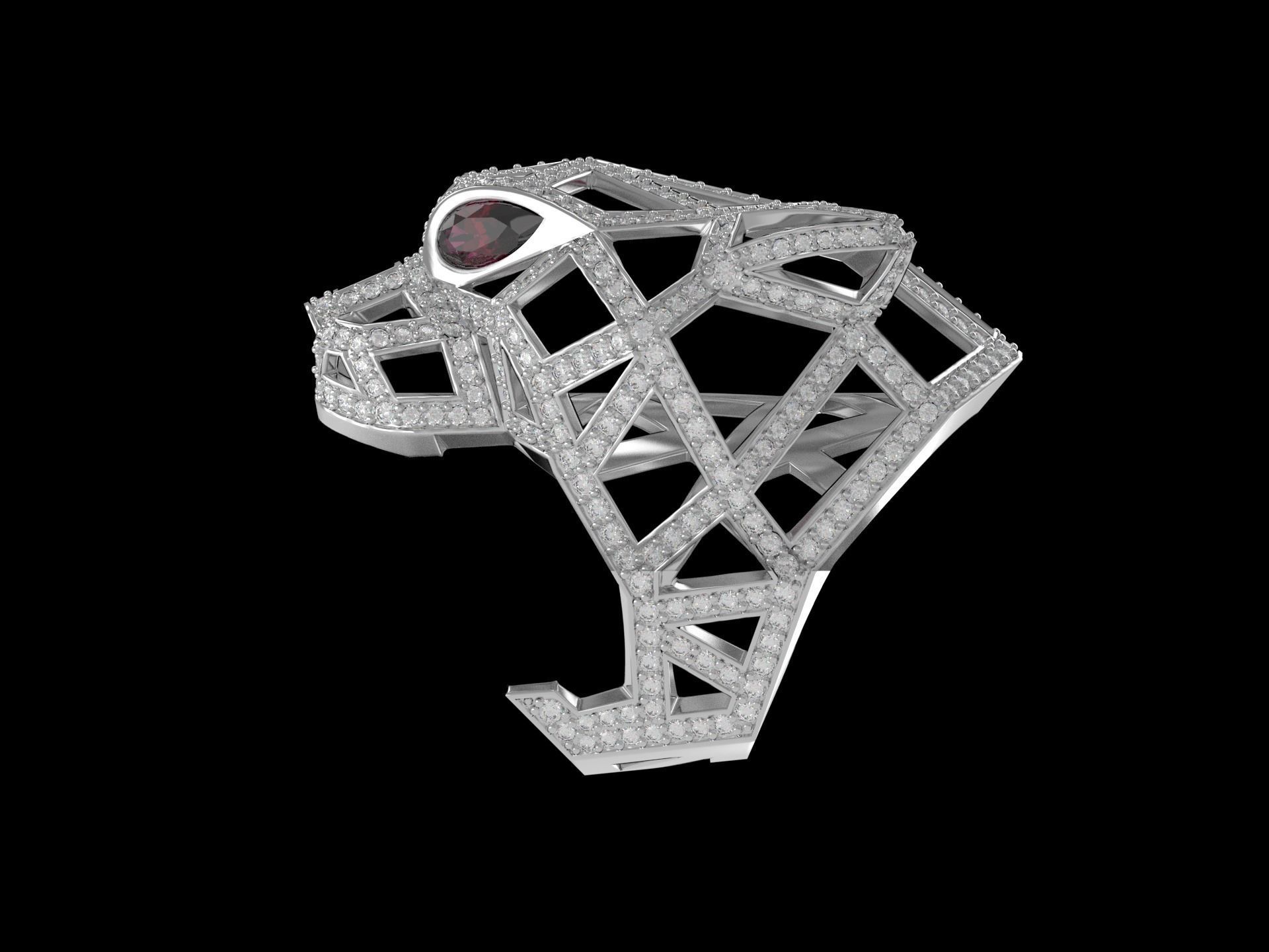 Panther Ring 3D print model_12