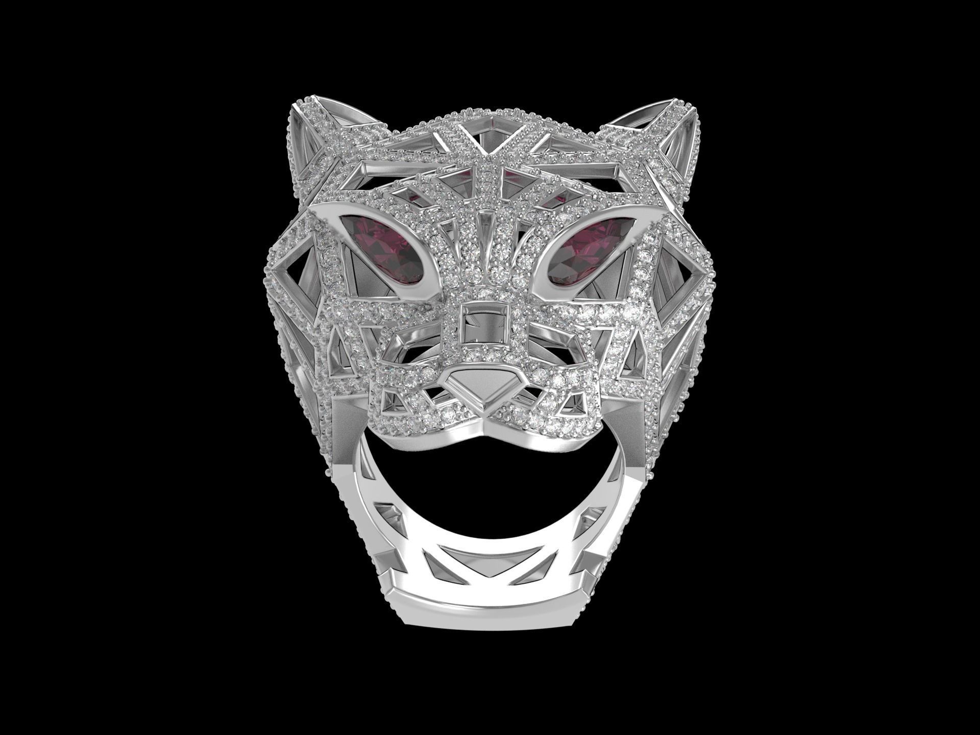 Panther Ring 3D print model_6