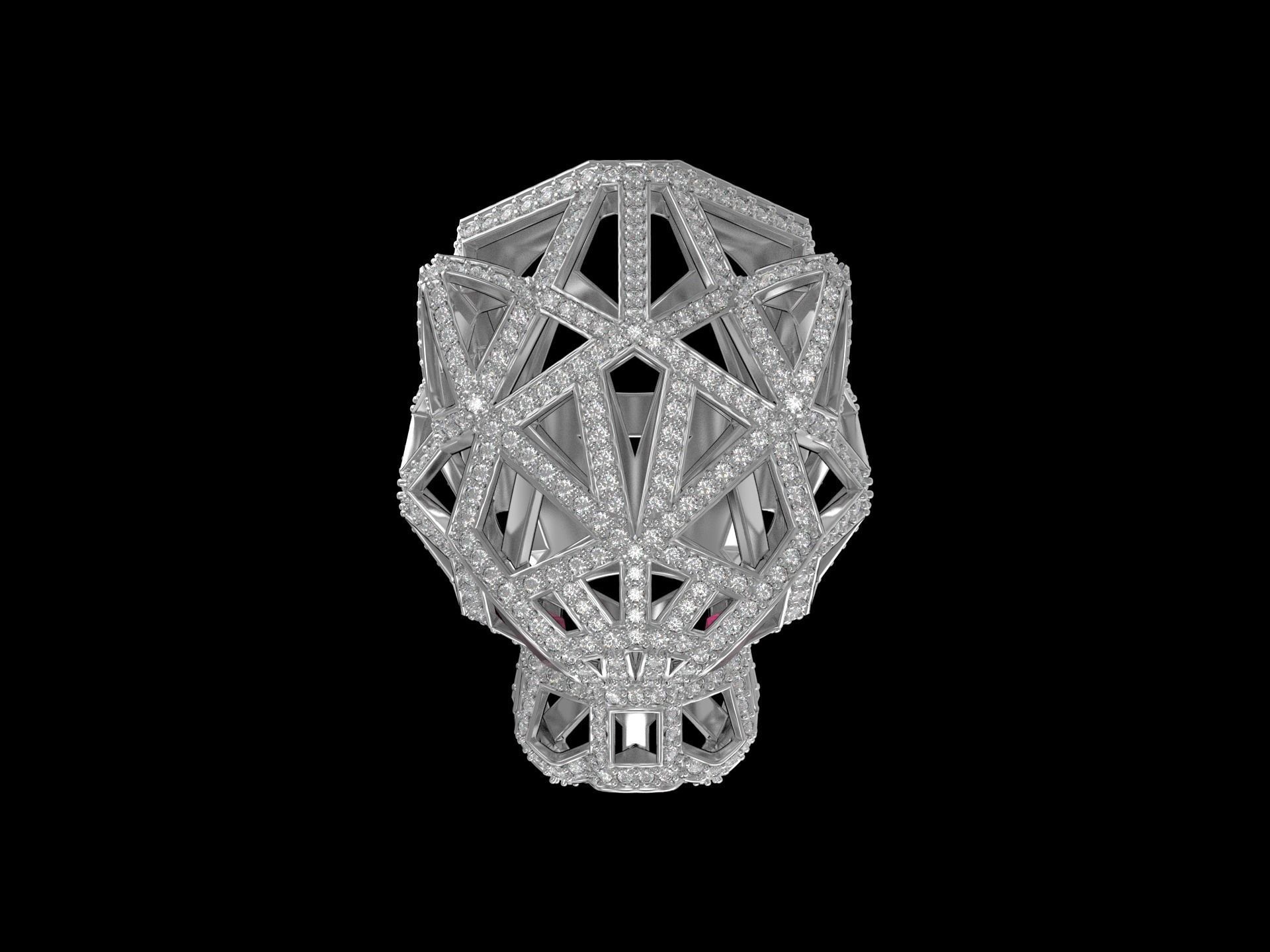 Panther Ring 3D print model_17