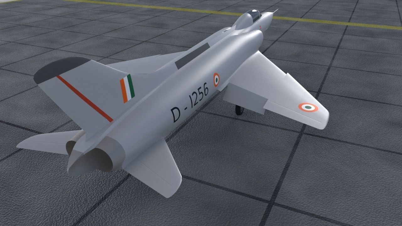 HAL HF-24 Marut 3D model_3