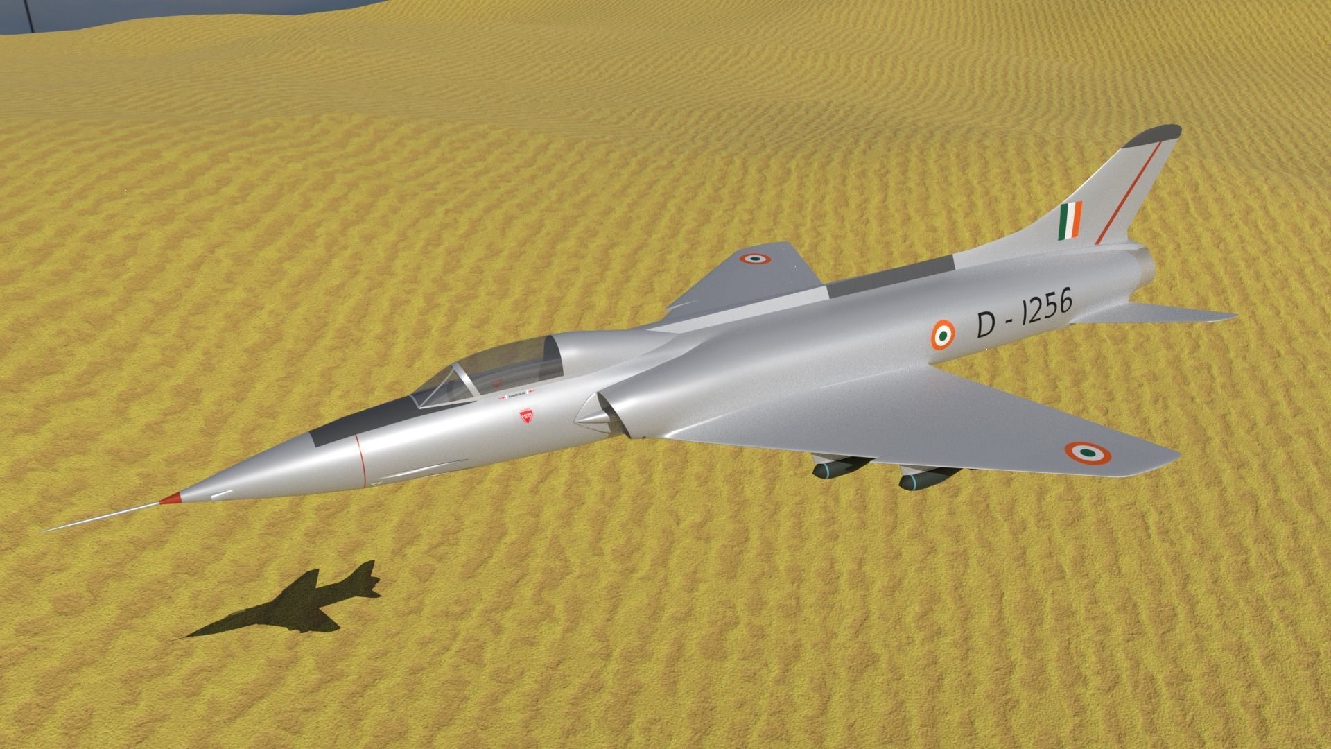 HAL HF-24 Marut 3D model_8