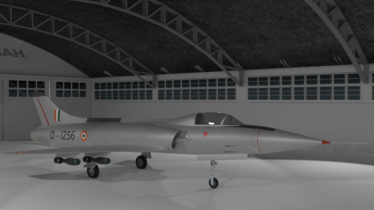 HAL HF-24 Marut 3D model_1