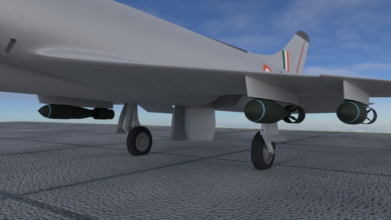 HAL HF-24 Marut 3D model_5