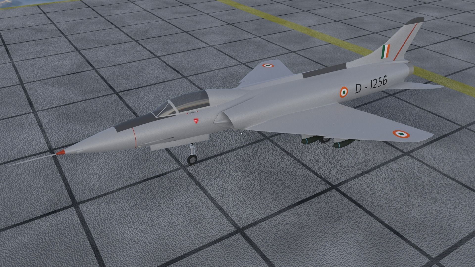 HAL HF-24 Marut 3D model_2