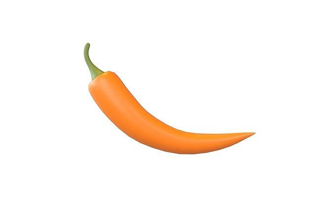 Chili Pepper v1 002 Low-poly 3D model 2