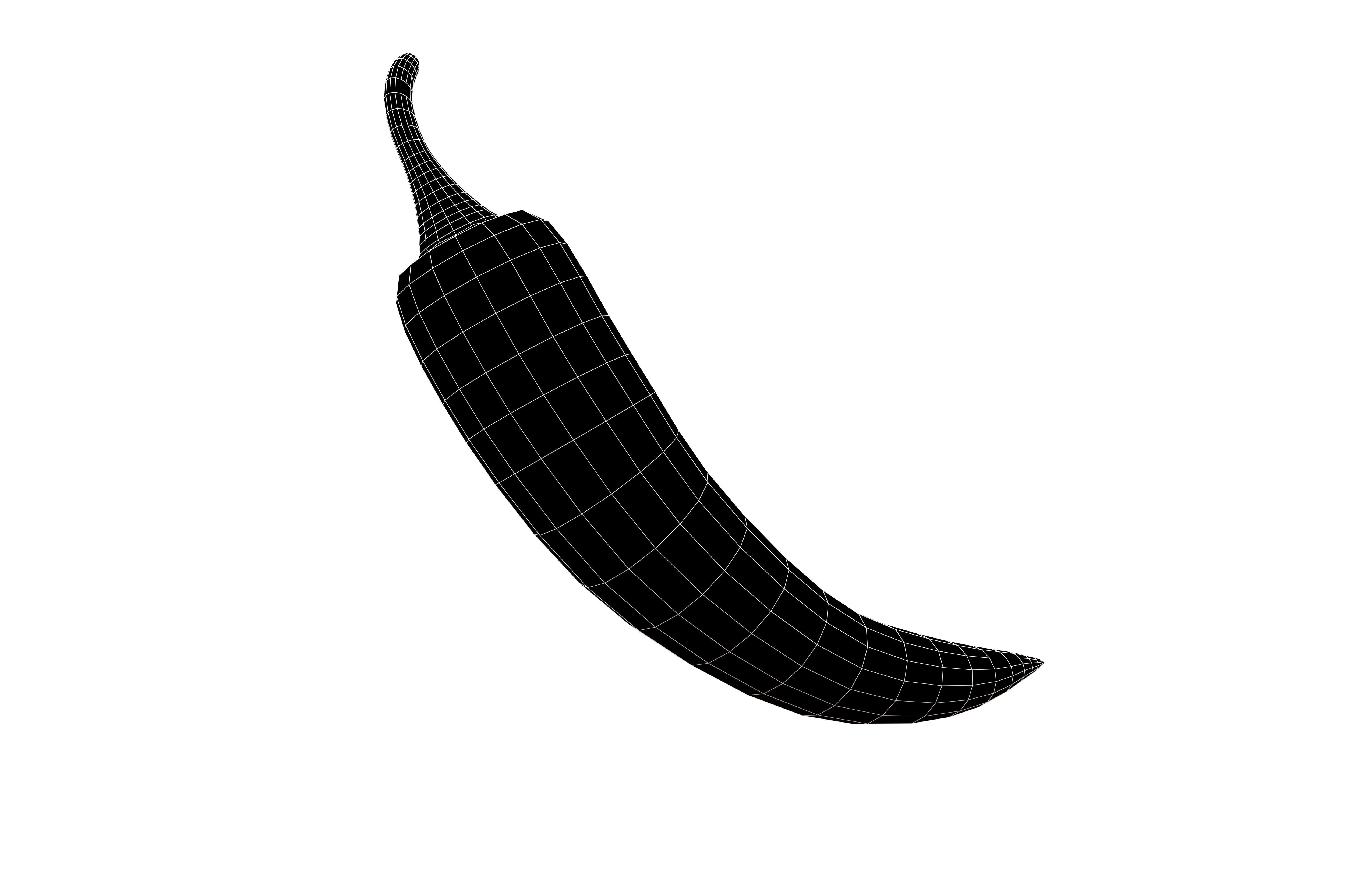 Chili Pepper v1 003 Low-poly 3D model_7