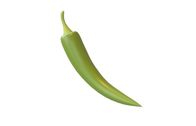 Chili Pepper v1 004 Low-poly 3D model 3