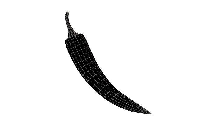 Chili Pepper v1 004 Low-poly 3D model 7