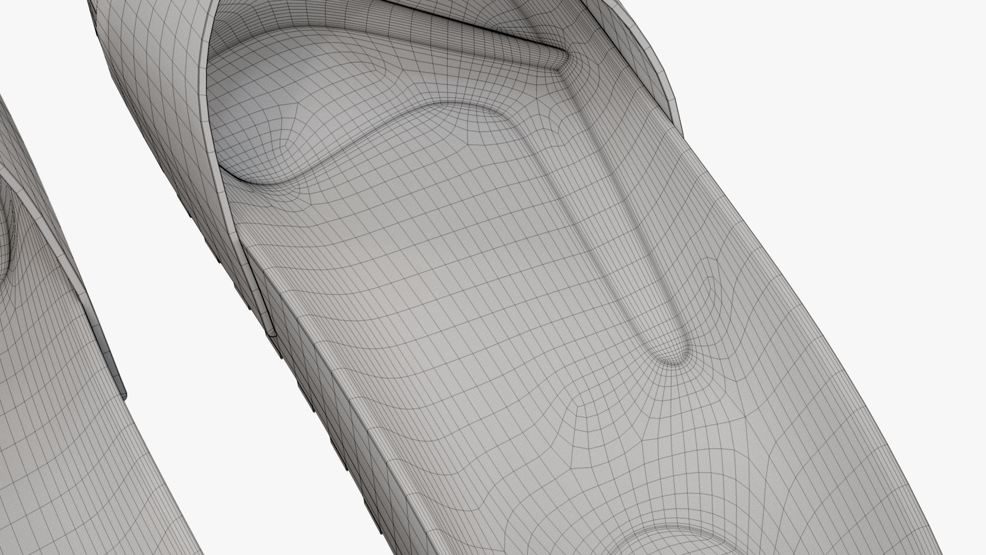 Single-Strap Sandals Black Patent 3D model_17