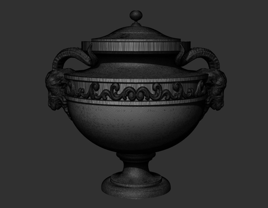 Urn with rams heads 3D model_3