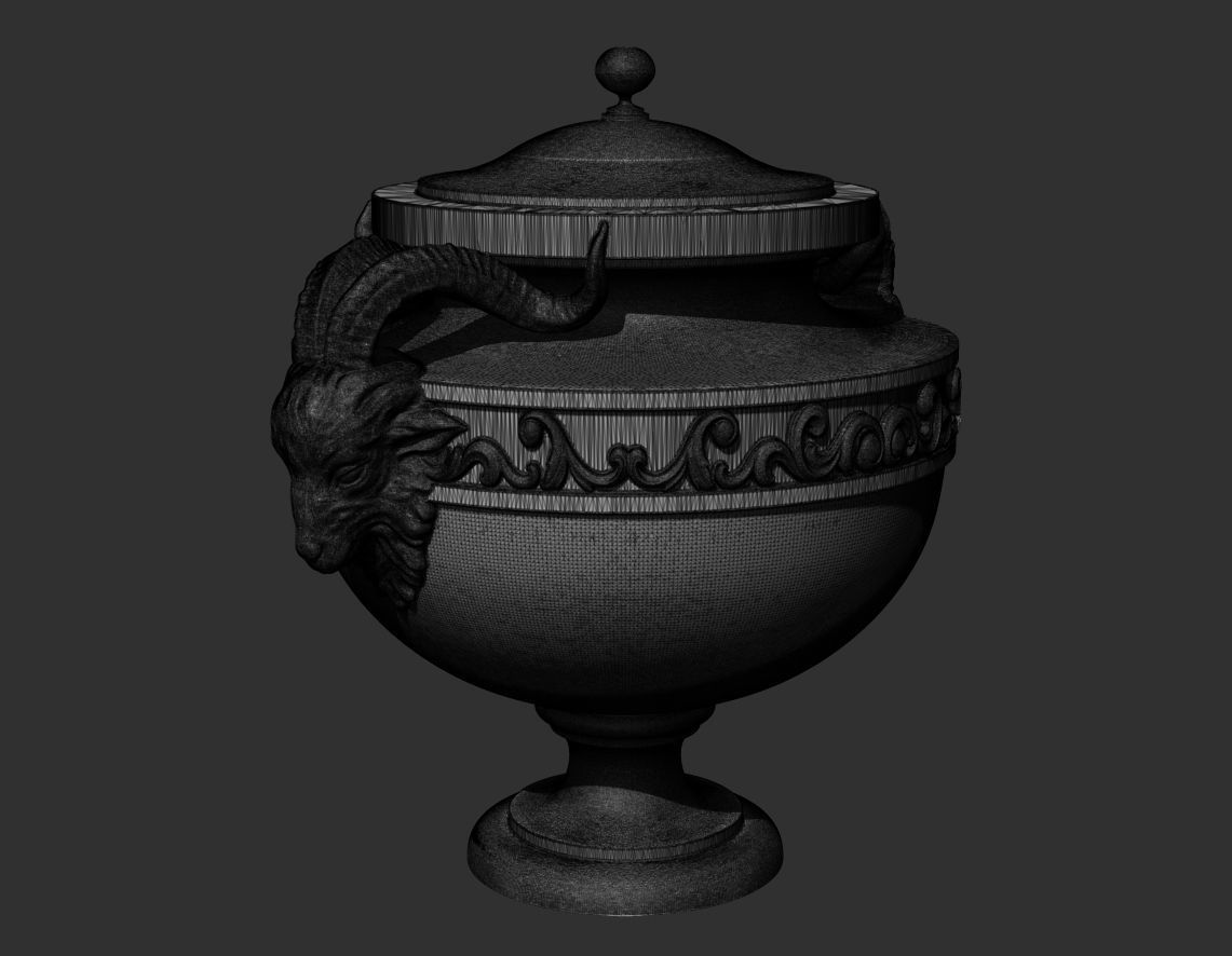 Urn with rams heads 3D model_5