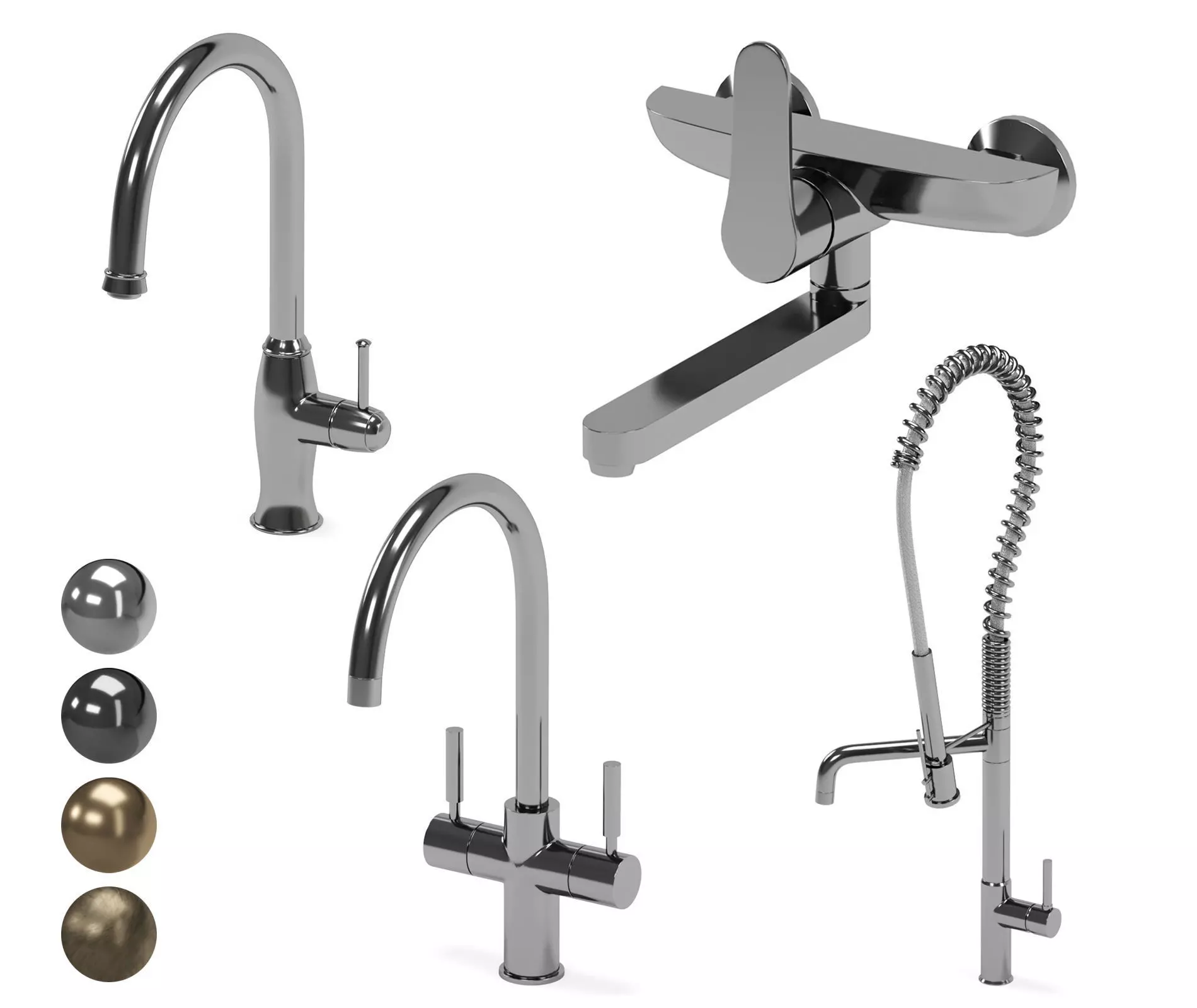 CRISTINA kitchen faucet collection 01 3D model_0