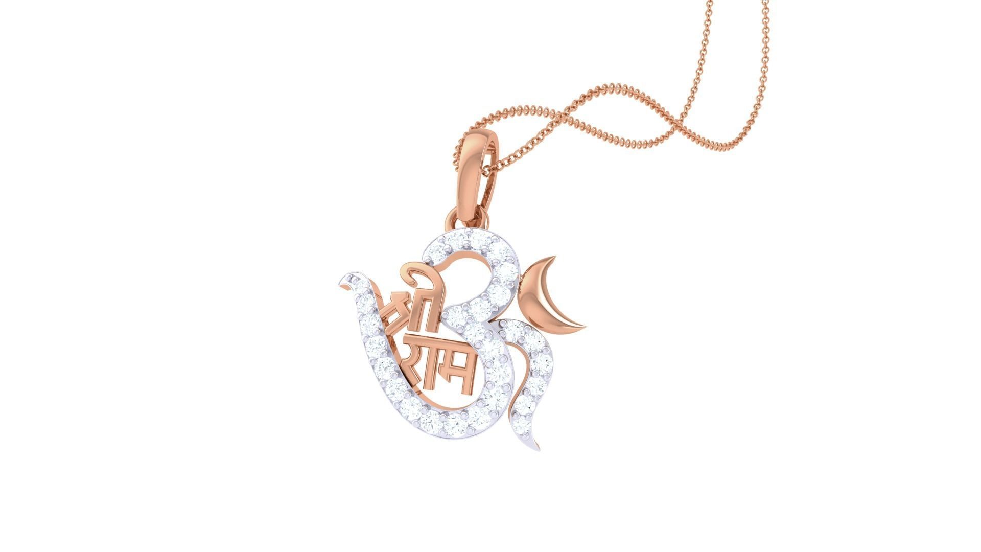 Shree Ram Pendant 3D print model_4