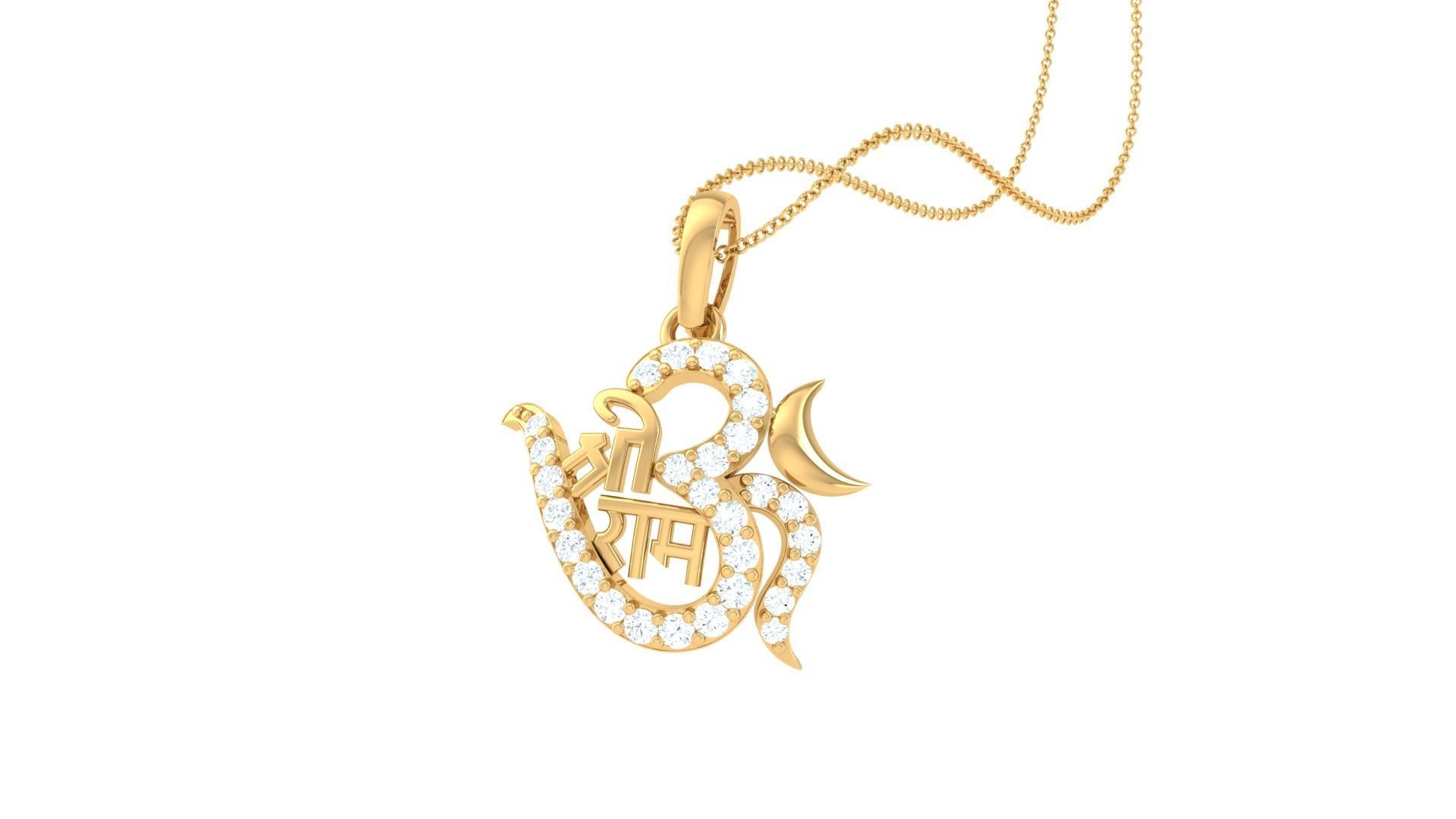 Shree Ram Pendant 3D print model_2