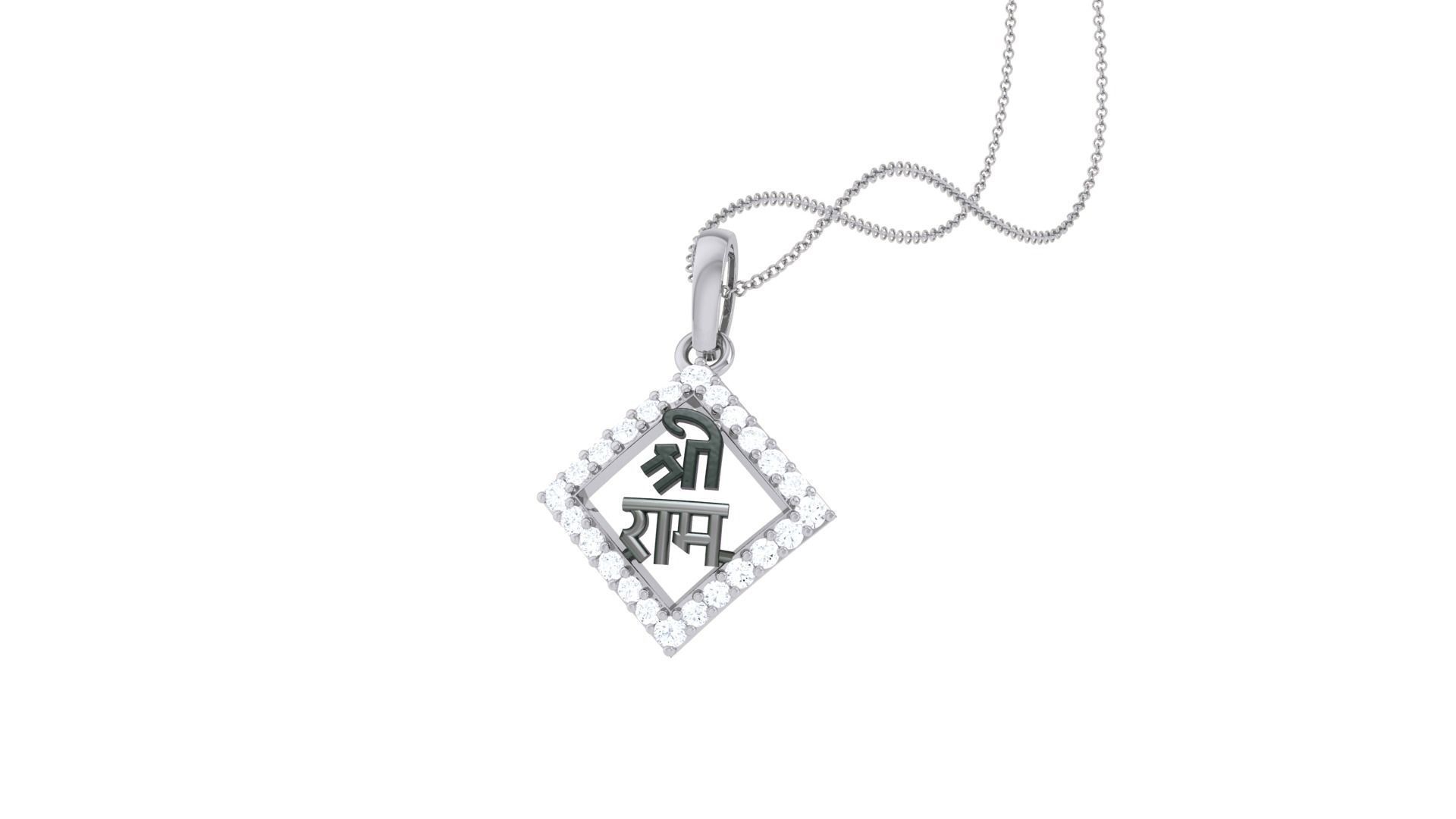 Shree Ram Pendant 3D print model_2