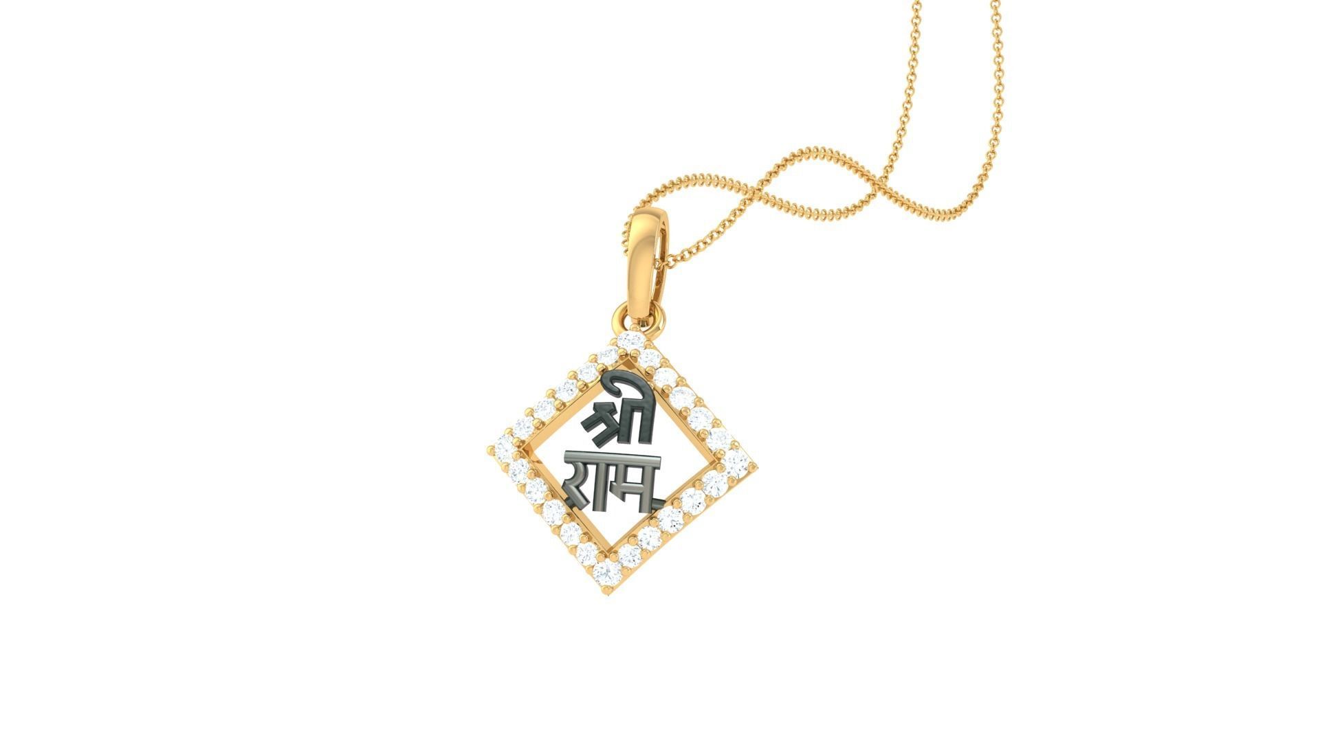 Shree Ram Pendant 3D print model_1