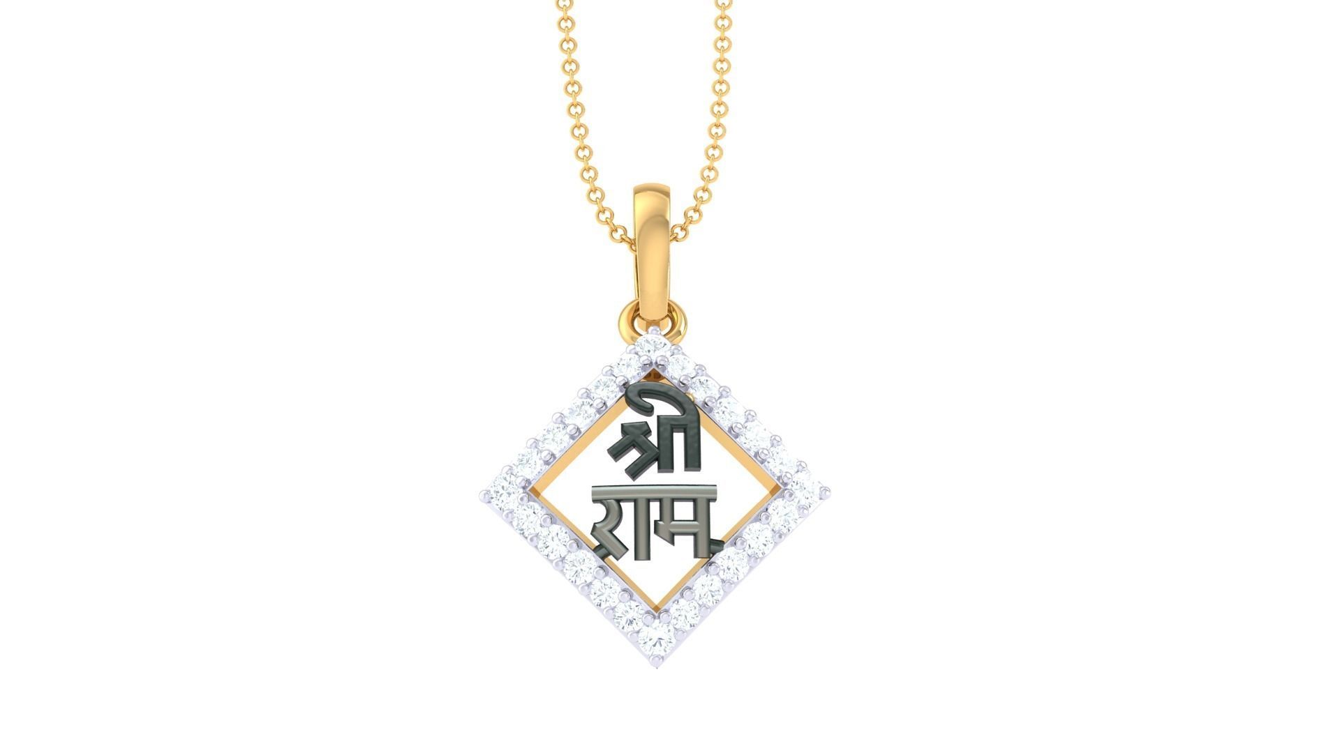 Shree Ram Pendant 3D print model_7