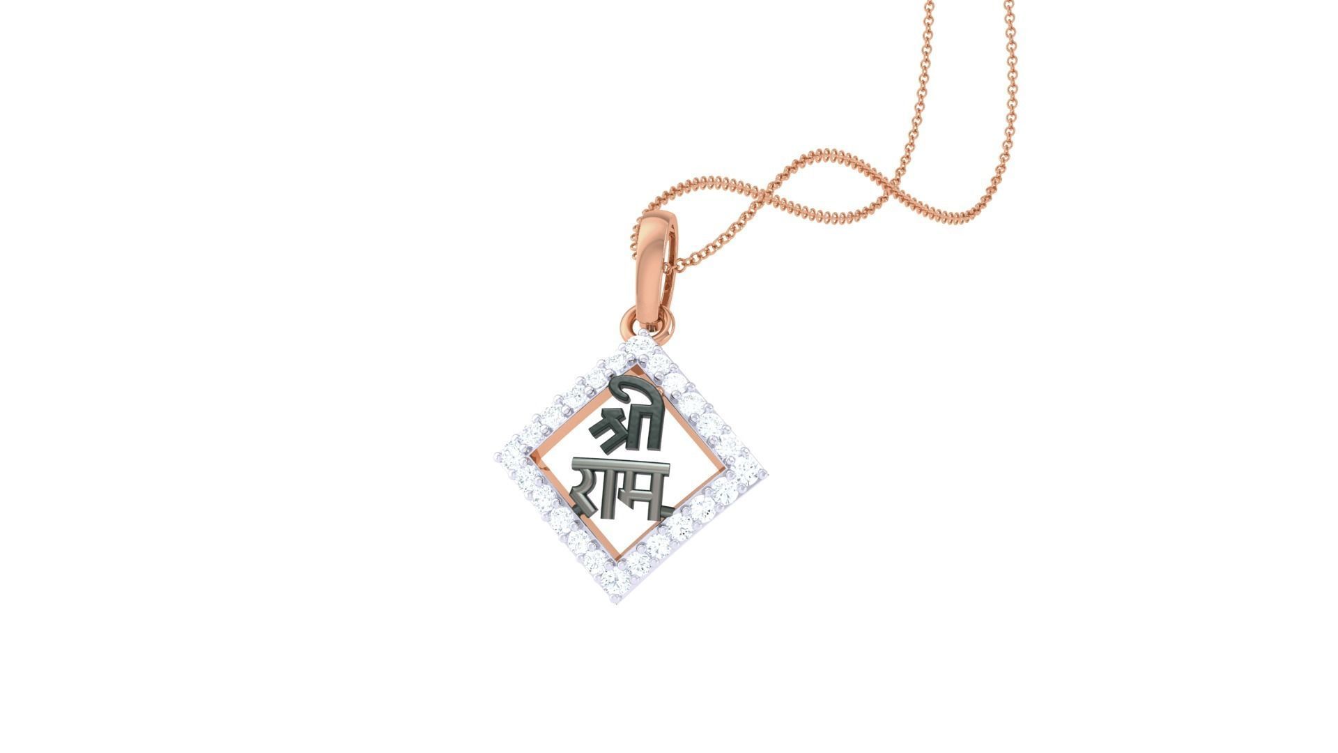 Shree Ram Pendant 3D print model_6