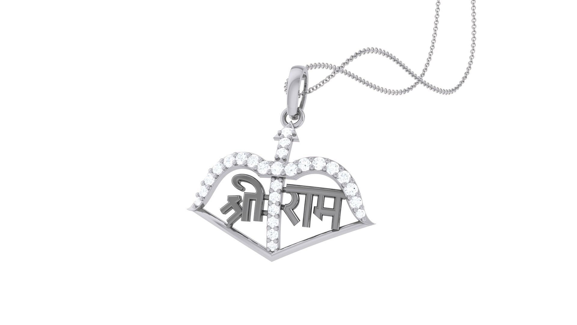 Shree Ram Pendant 3D print model_2