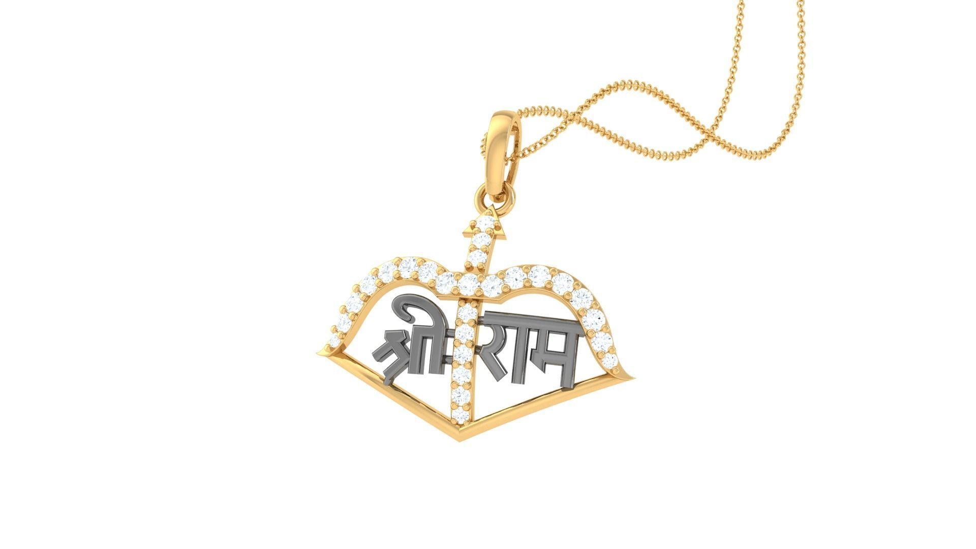 Shree Ram Pendant 3D print model_1