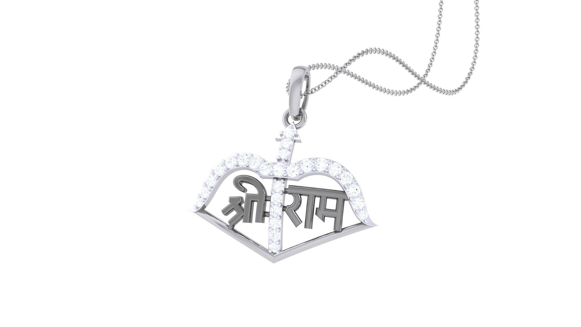 Shree Ram Pendant 3D print model_5